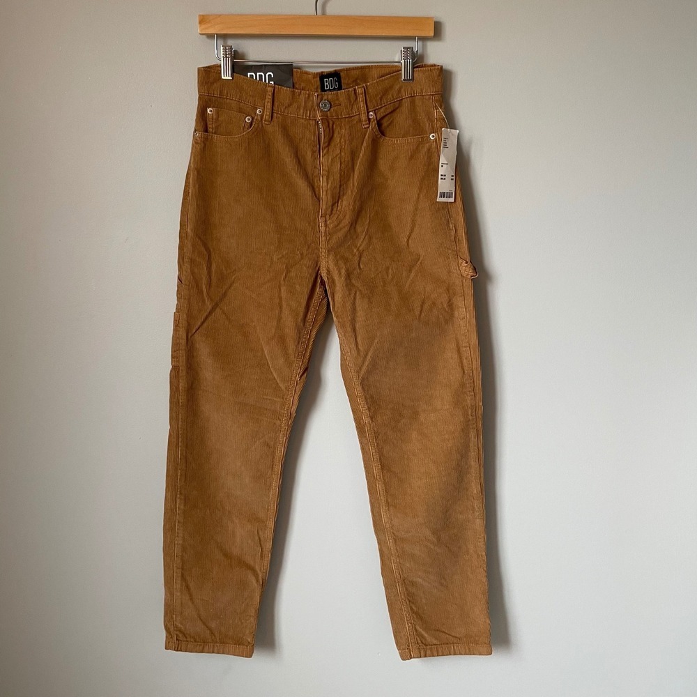 BDG Urban Outfitters Corduroy Carpenter Pants Brown Slim Straight Fit Size 28 - Picture 1 of 10